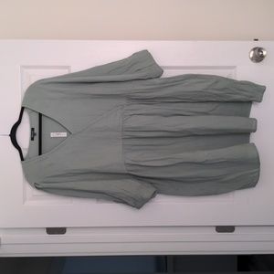 NWT Madewell Plus Marianna Puff-Sleeve Mini Dress / 1X / FROSTED SAGE